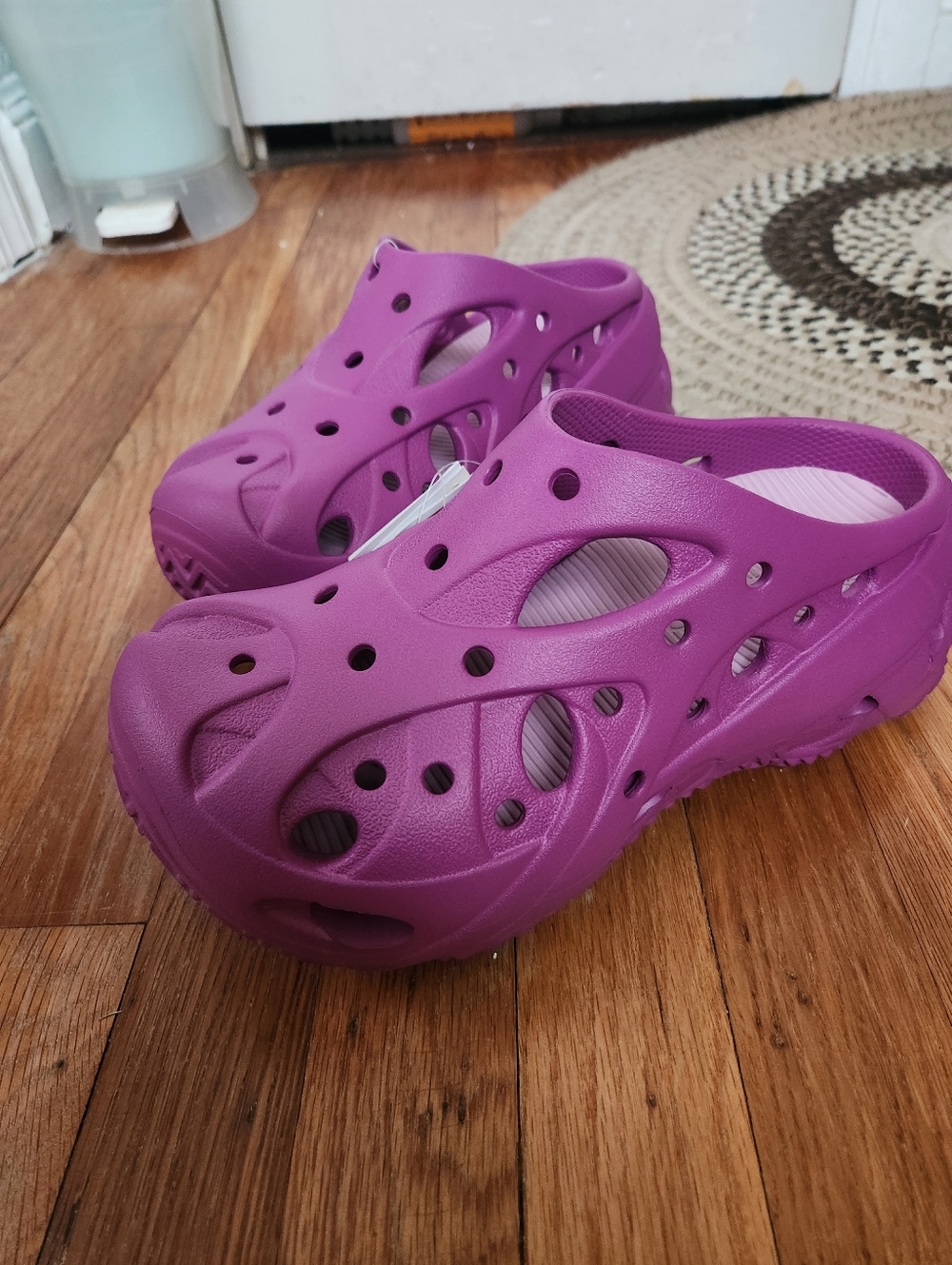 Crocs Purple Foam Caged Clog Shoes